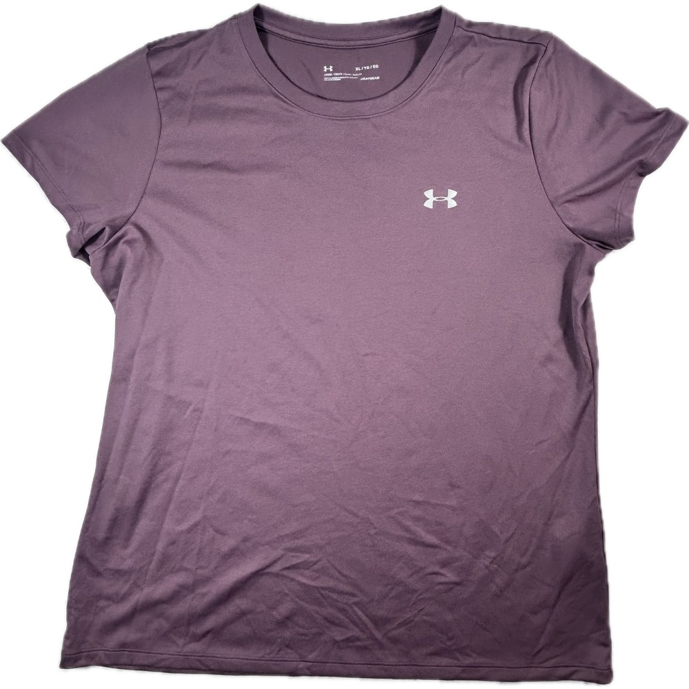 Under Armour HeatGear Loose Fit Short Sleeve T-Shirt Plum Purple XL 1277207